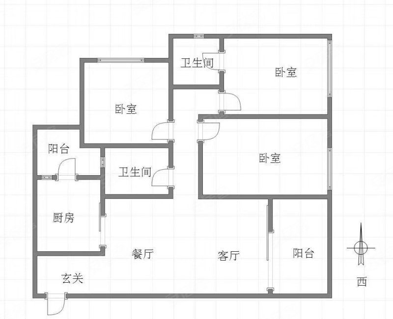 保利观塘香榭3室2厅2卫100㎡南135万