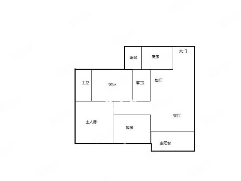 都市经典3室2厅2卫93.43㎡南69.8万