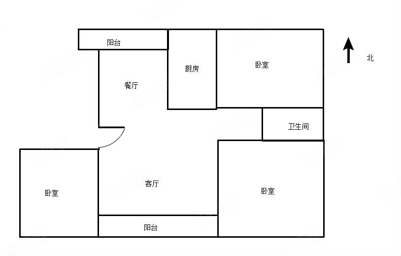 银座动感世代3室2厅1卫110.7㎡南北110万