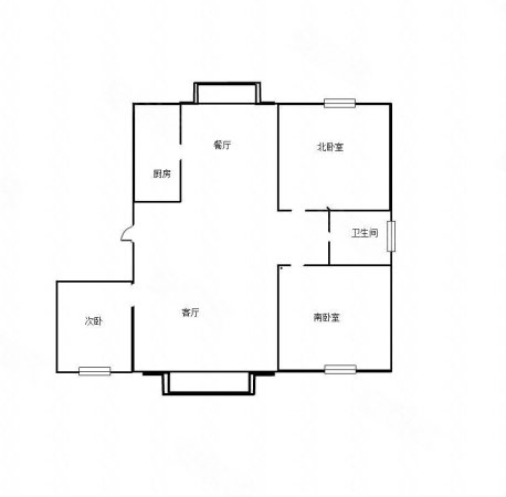 景源名郡3室2厅1卫106㎡南北66.8万