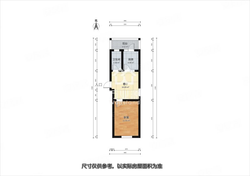 新民里1室1厅0卫42㎡南北42万