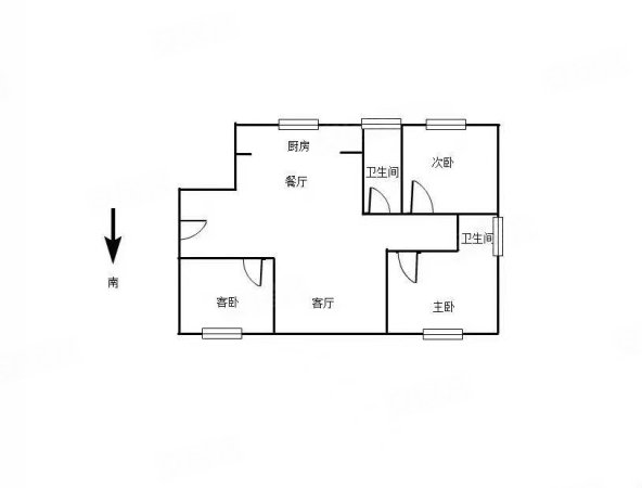 公园城邦3室2厅2卫120㎡南北56万