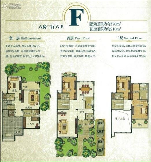 珠江国际城(别墅)5室3厅6卫378㎡西南550万