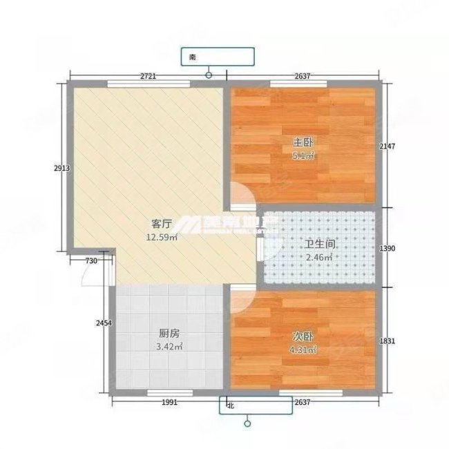 安邦家园2室1厅1卫91㎡南北55.5万