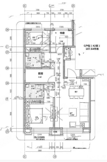 特变水木尚城2室2厅1卫78.56㎡南北51.8万