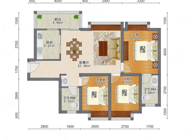 博罗碧桂园水岸星城碧桂园水岸星城 3室2厅2卫 南北通透 精装修 配套