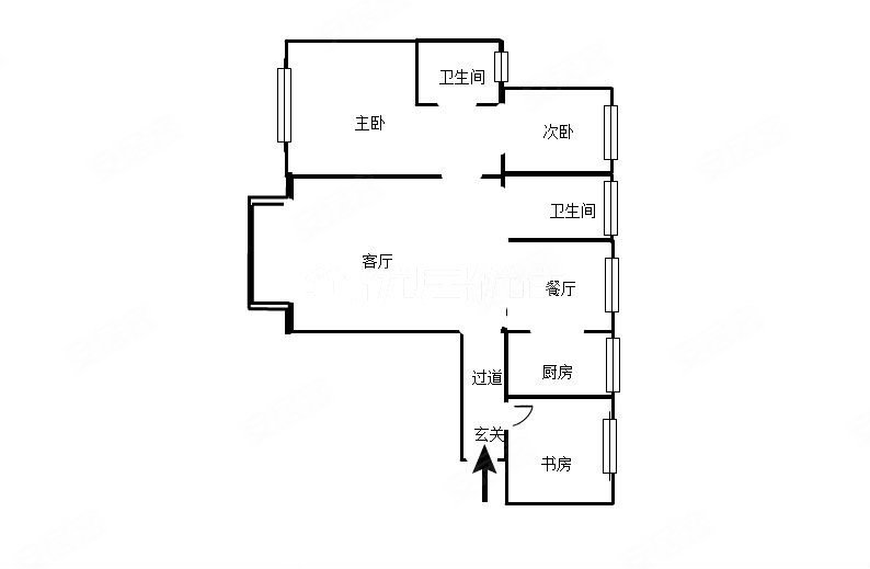 宜化巴黎香颂(公寓住宅)3室2厅2卫112.76㎡南北87万