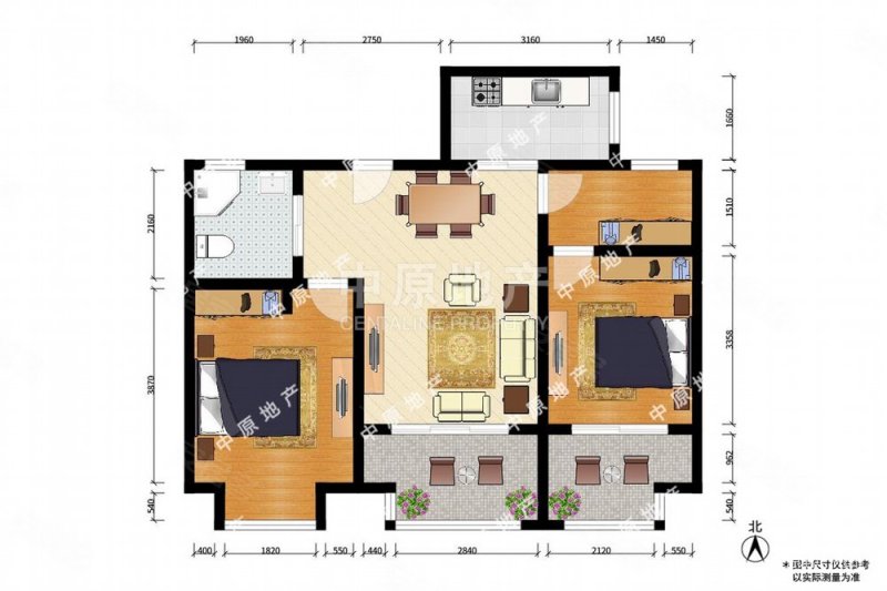 新城香溢澜庭(北区公寓住宅)3室2厅1卫87.42㎡南424万