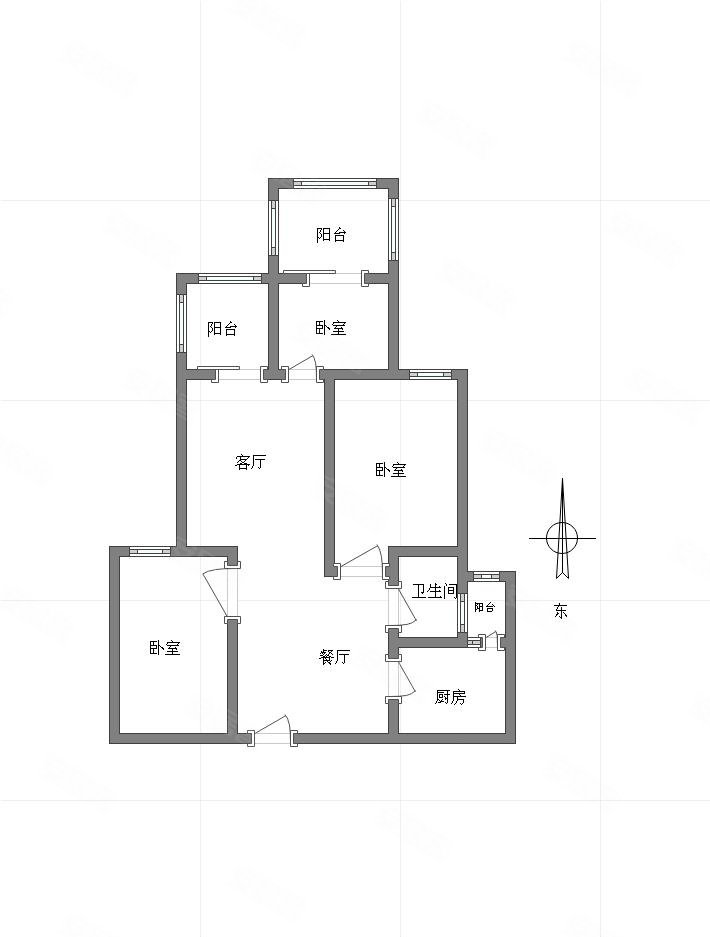 渝富滨江首岸3室2厅1卫84㎡东125万