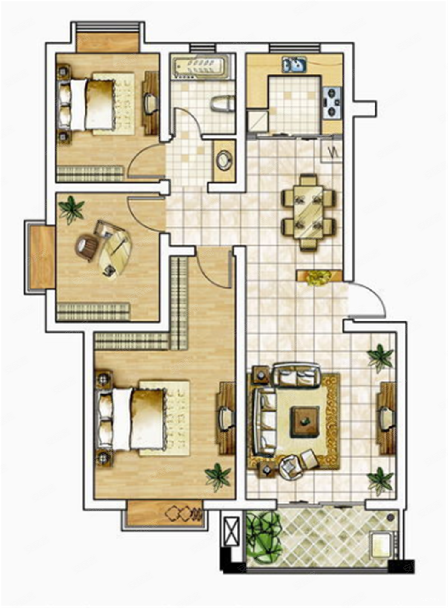 130w捡漏精装修近地铁南北通透户型方正仅契税