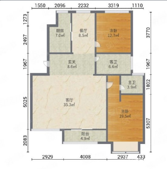 金桥花园(一区)3室2厅1卫120㎡南72.8万
