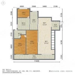 白麓城大悦墅3室2厅2卫110.47㎡南北379万