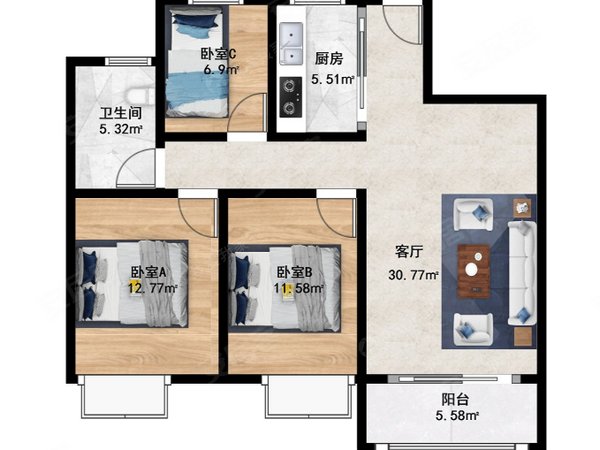 杭州上城望江海潮雅园二园望江板块精装修三房等大低楼层停车方便民