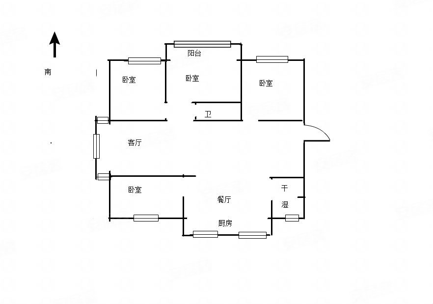 东海香港城4室2厅2卫158.08㎡南北140万