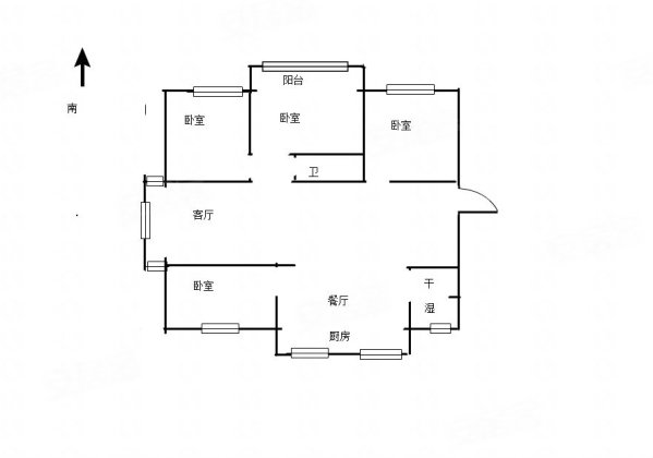 东海香港城4室2厅2卫158.08㎡南北140万
