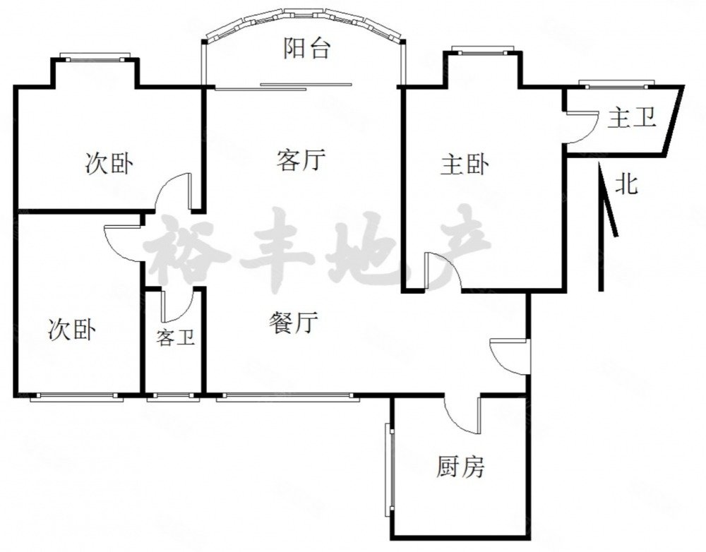 永福御景城3室2厅2卫123.5㎡南北64.8万