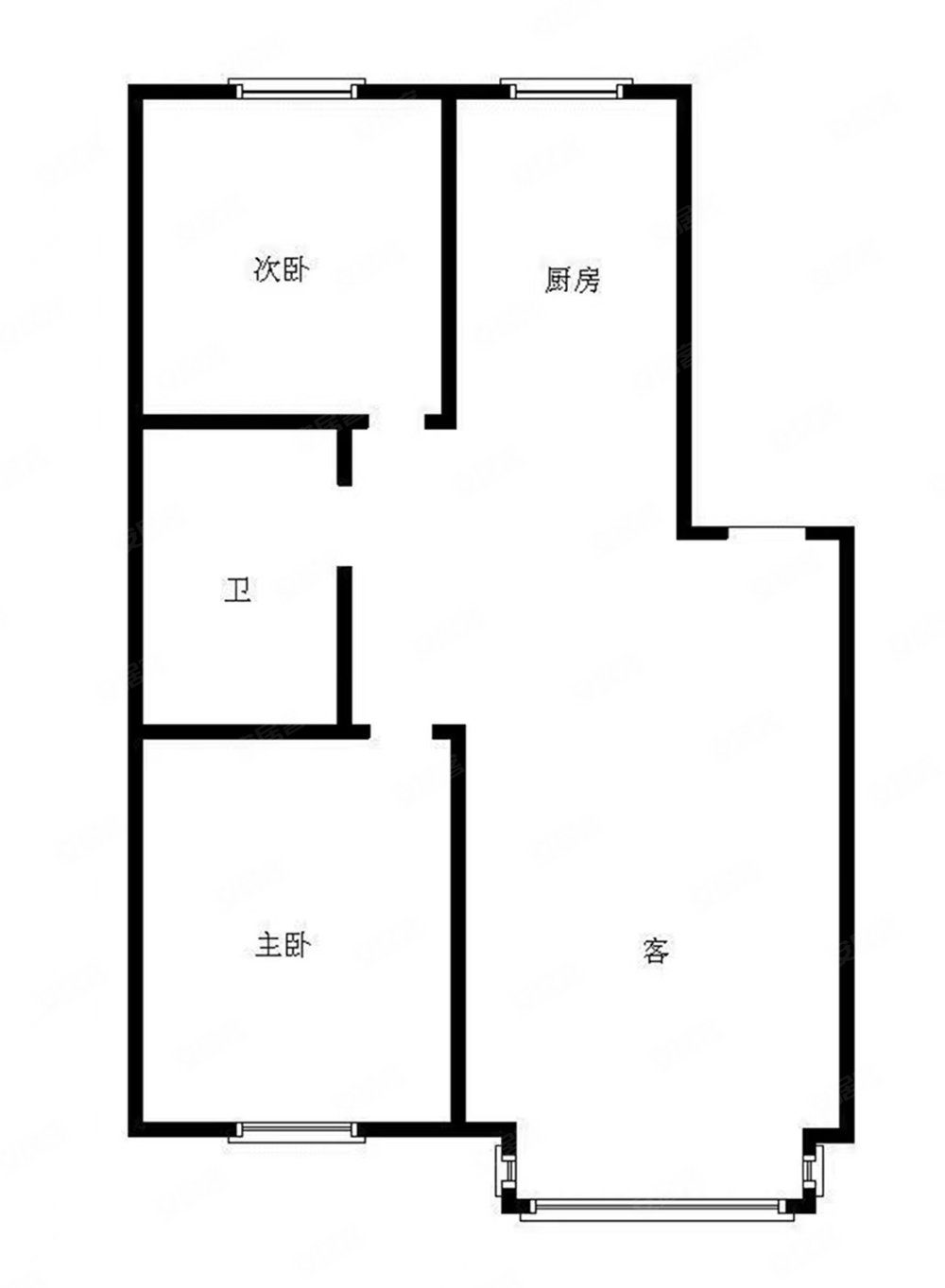 团结小区2室1厅1卫80㎡南北26.8万