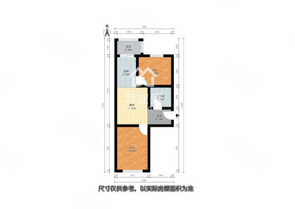 贻顺园2室1厅1卫70㎡南北75万