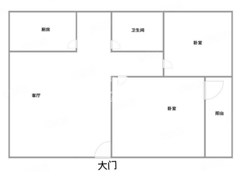 世贸商城2室2厅1卫72㎡南45万