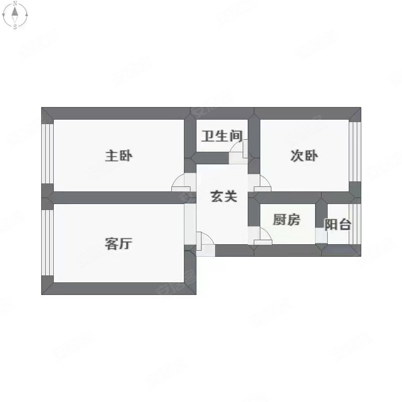 乃东区机关生活一区2室1厅1卫82㎡南北46万