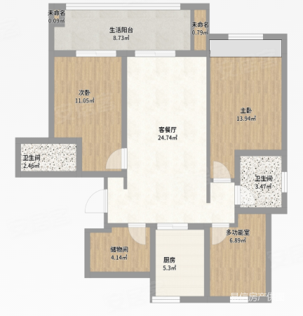 广宇宝龙澜湾府邸4室2厅2卫127㎡南185万