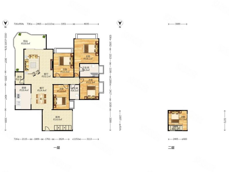 公园大地 四房二卫 南北通 l形大阳台 精装 满五 龙外集团