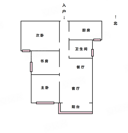 古都天玺3室2厅1卫105㎡南北97万
