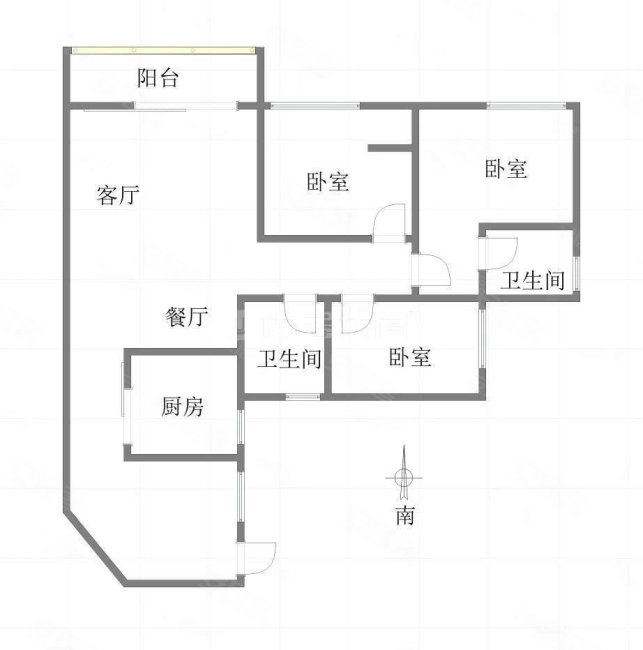 曦圆江南华都3室2厅2卫115㎡南60万
