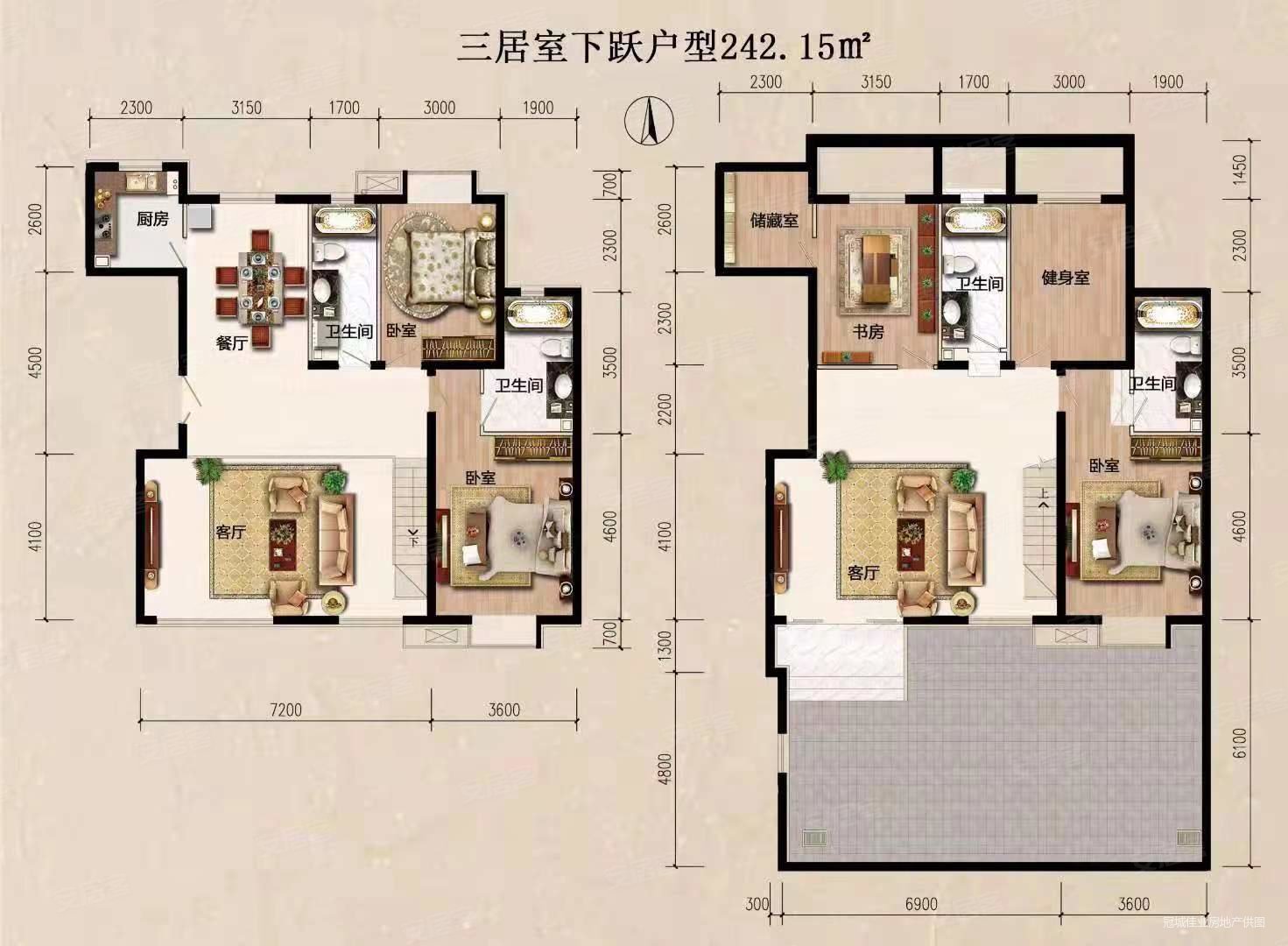 急售652w世纪星城240平米下跃南北法拍房