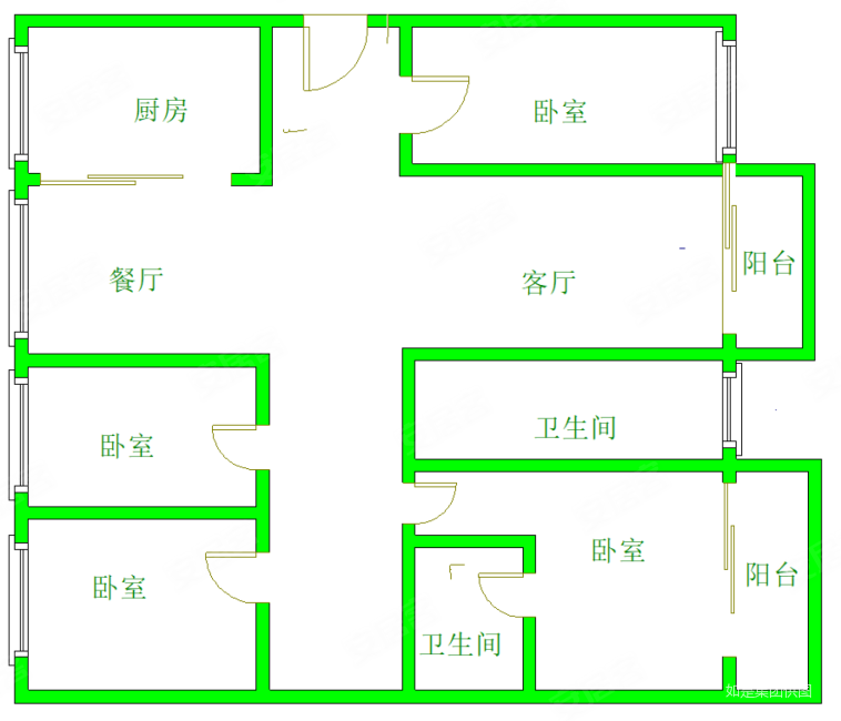 龙湾盛世4室2厅2卫116.25㎡南北89万