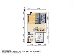 广州天河珠江新城西嘉裕礼顿阳光公寓 1室1厅1卫出租房源真实图片