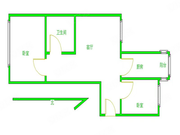 惠景新苑2室1厅1卫71.86㎡南北71万