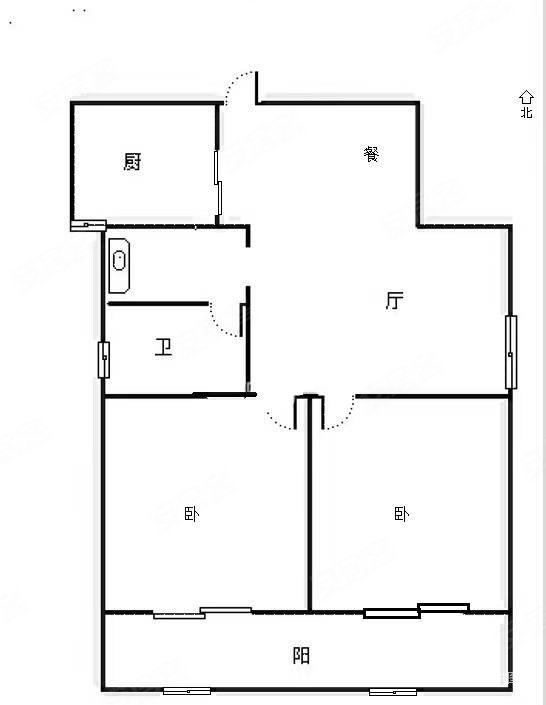 锦绣中华2室2厅1卫88㎡南52万