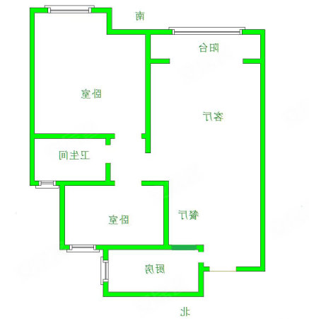 荣盛香堤荣府2室2厅1卫85.84㎡南北92万