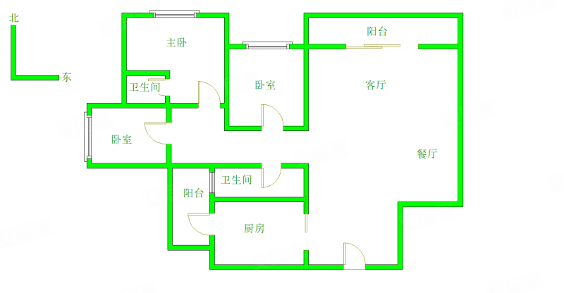 汇龙御景花园3室2厅2卫121.99㎡西北85万