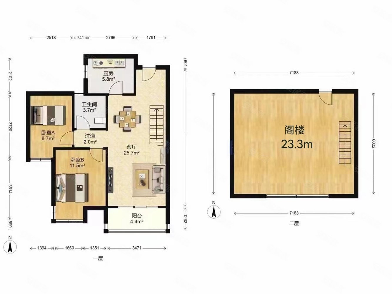 城南产品三房两卫清凉山居别墅区精装修观南山