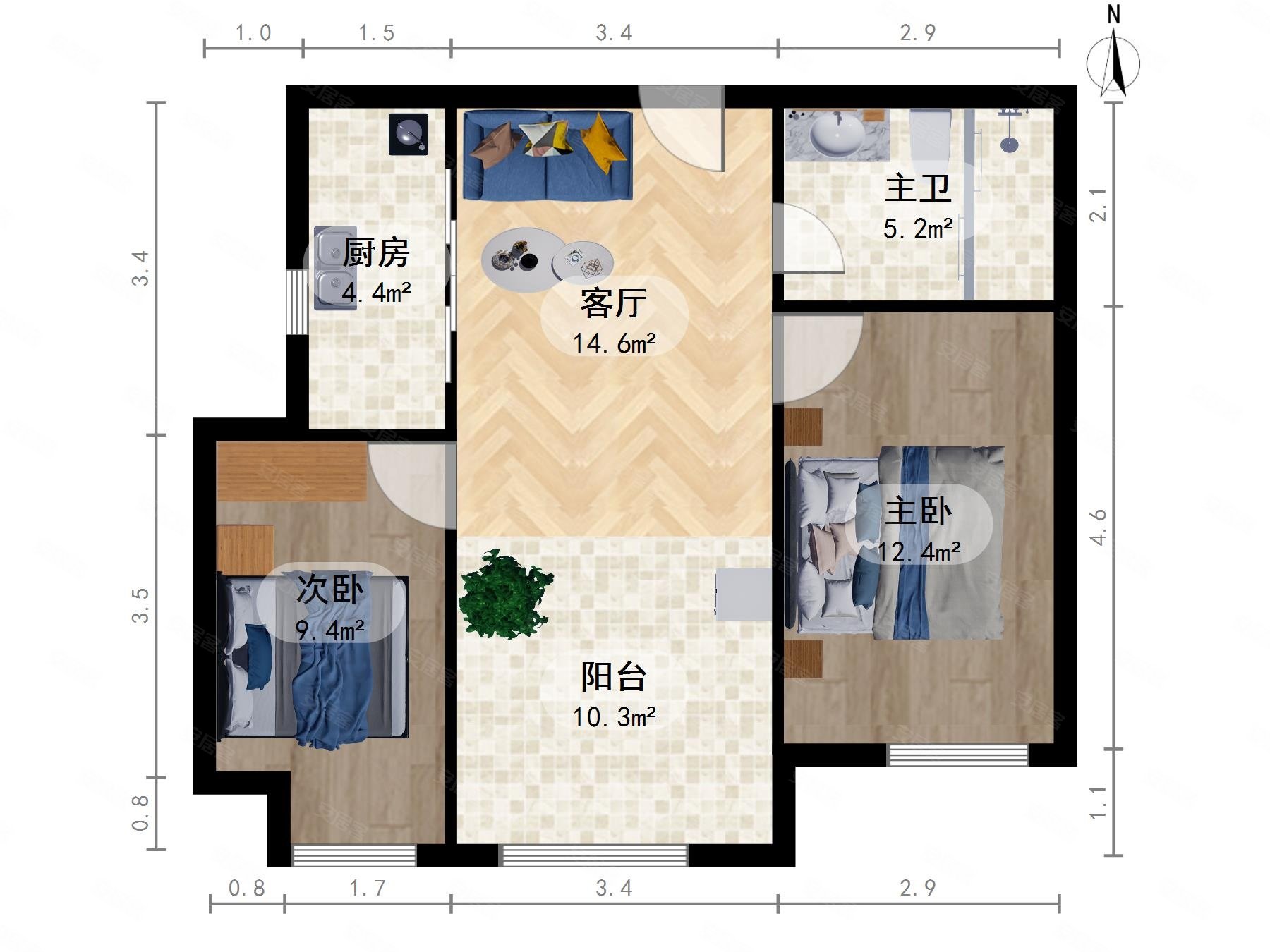 万科精装三阳两室看房方便随时可约