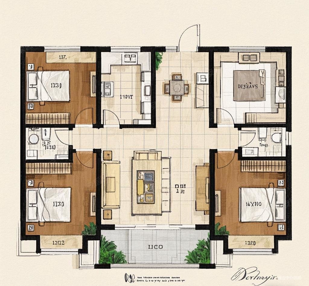 泽当社区4室1厅2卫260㎡南北135万