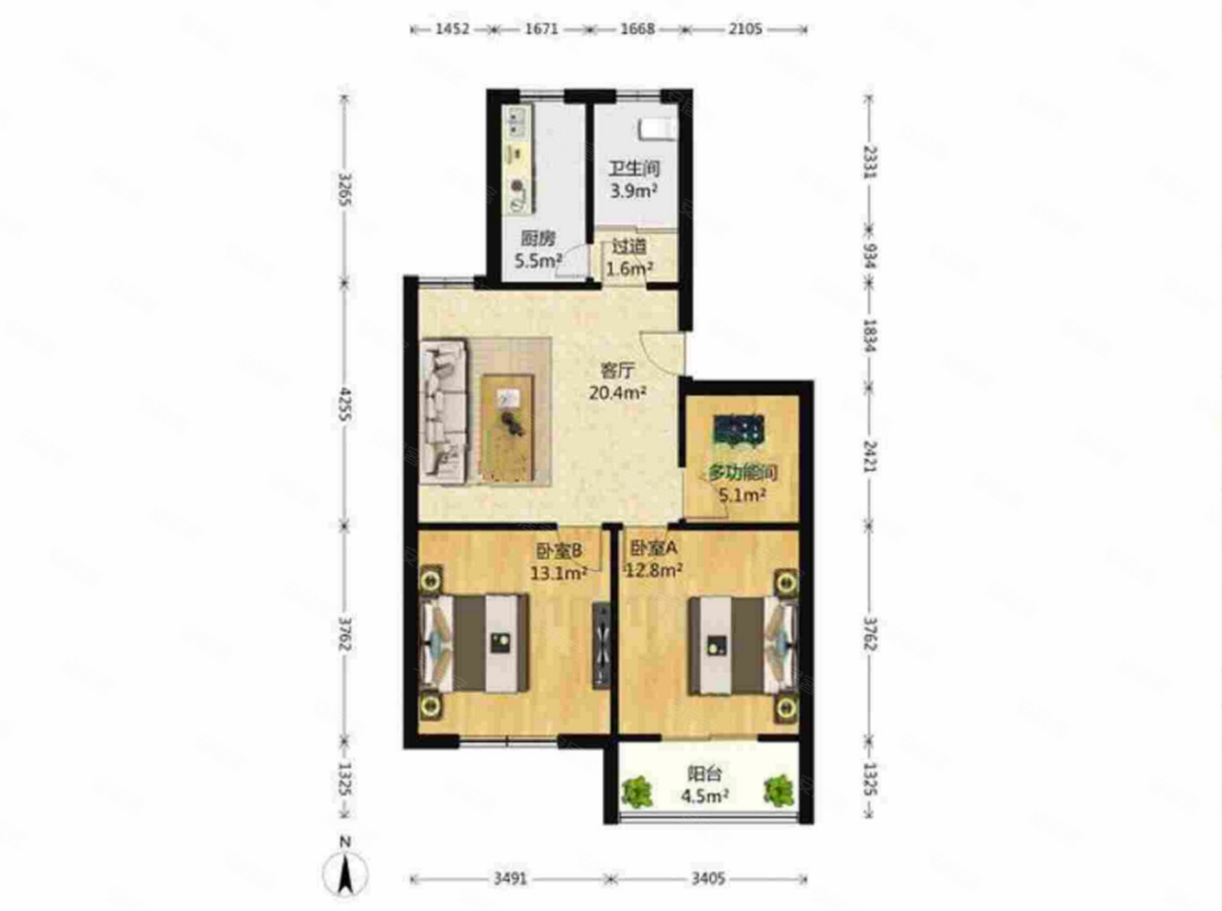 政务区 翠庭园 好楼层 采光好 周边配套全 近地铁 交通便利