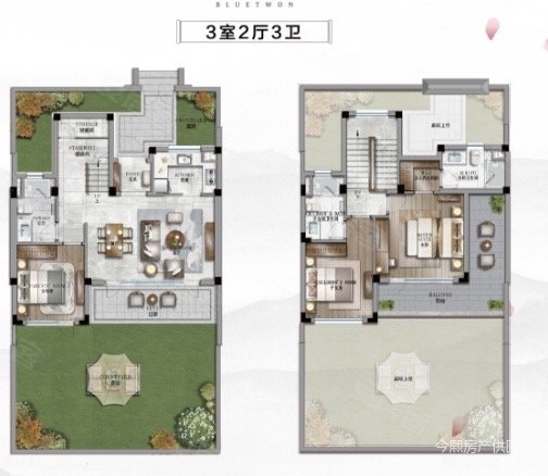 绿城安吉桃花源3室2厅3卫105㎡南268万