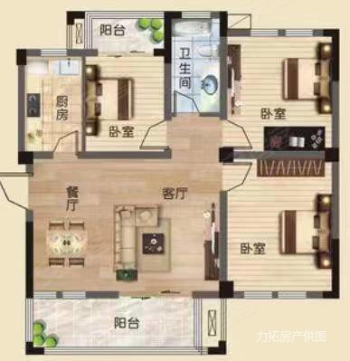 东源盛世华府3室2厅2卫147㎡南北190万