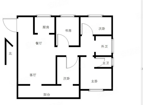 万科中梁新都会4室2厅2卫121.51㎡南北290万