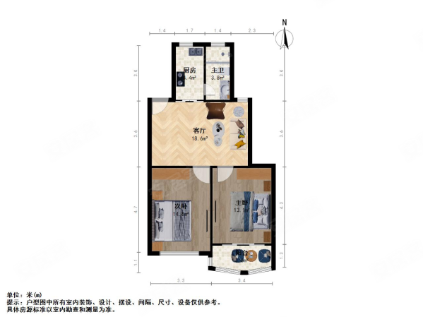 界龙花苑2室1厅1卫81.13㎡南北305万