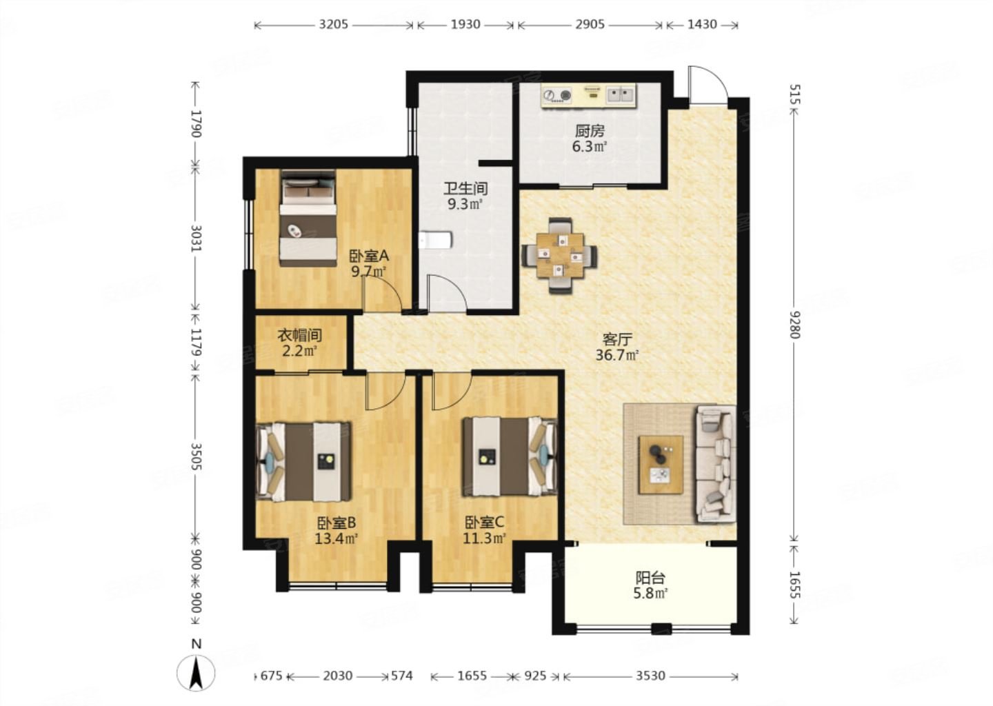 美伦山水华府精装三室中上楼层满两年密码钥匙看房方便