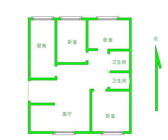 名都枫景3室2厅2卫121㎡南北94万