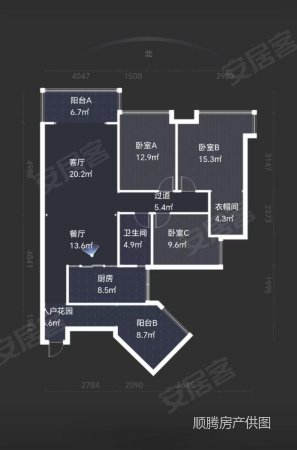 盛天悦景台锦园4室2厅2卫127.06㎡南北114.9万