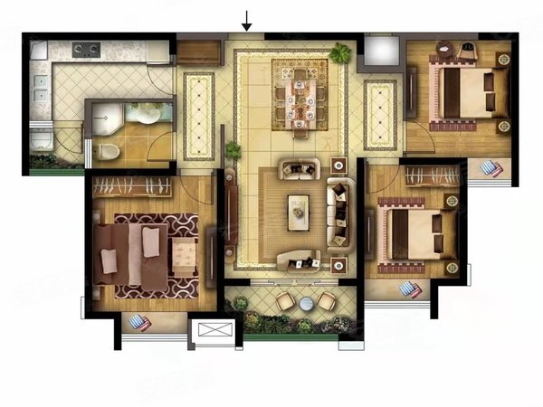 无锡惠山前洲实地玫瑰庄园(一二期)(1700包物业)(玫瑰庄园精装三房