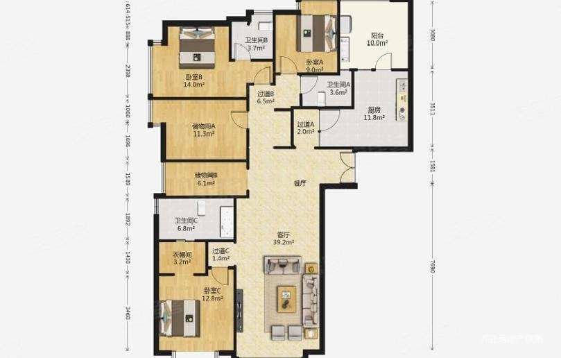 老静安知名楼盘静安豪景二期大平层品质位置环境好