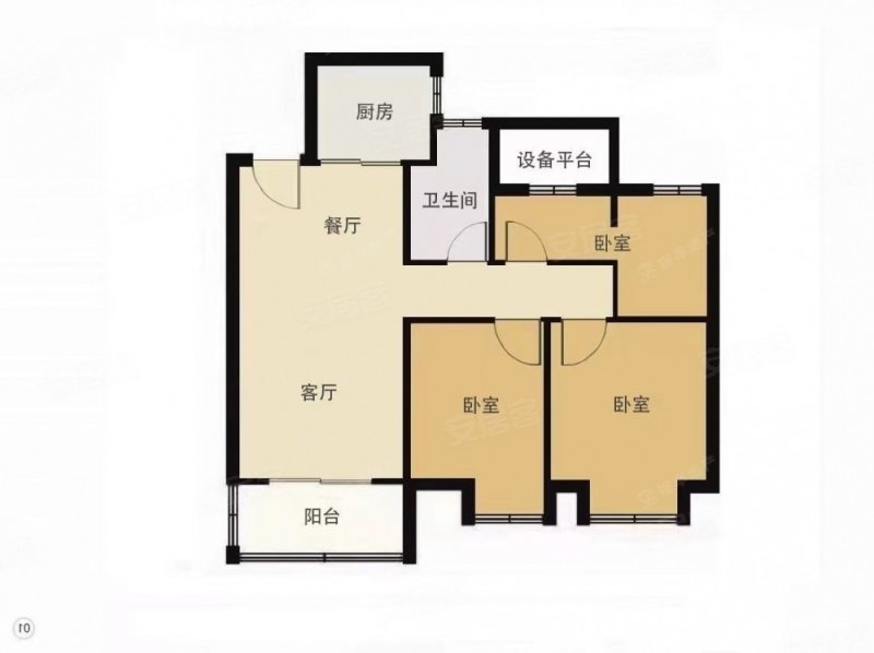 公元天下3室2厅1卫97㎡南160万