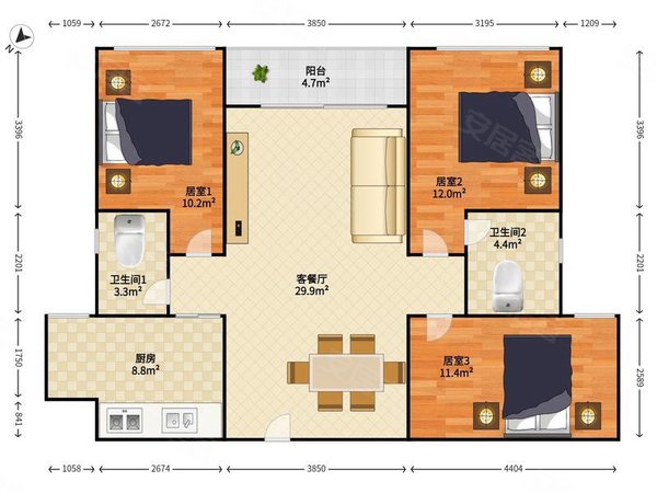 深圳龙华龙华中心区华盛珑悦本人实拍,华盛珑悦,大三房二厅二卫,家具